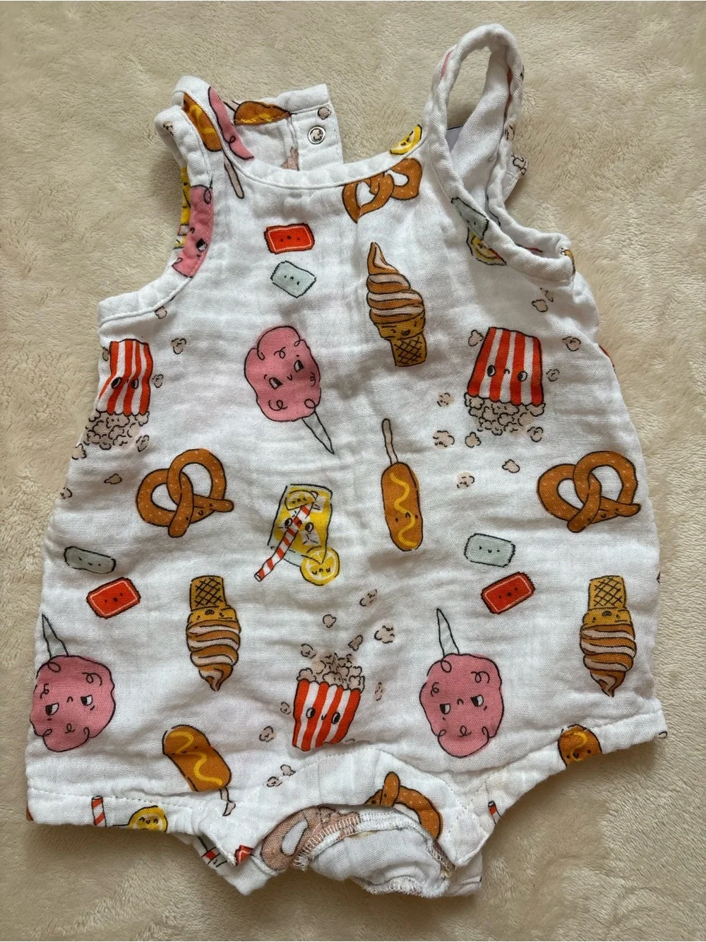 0-3m baby Cotton One-Piece Rompers chicken and summer prints mud pie old navy